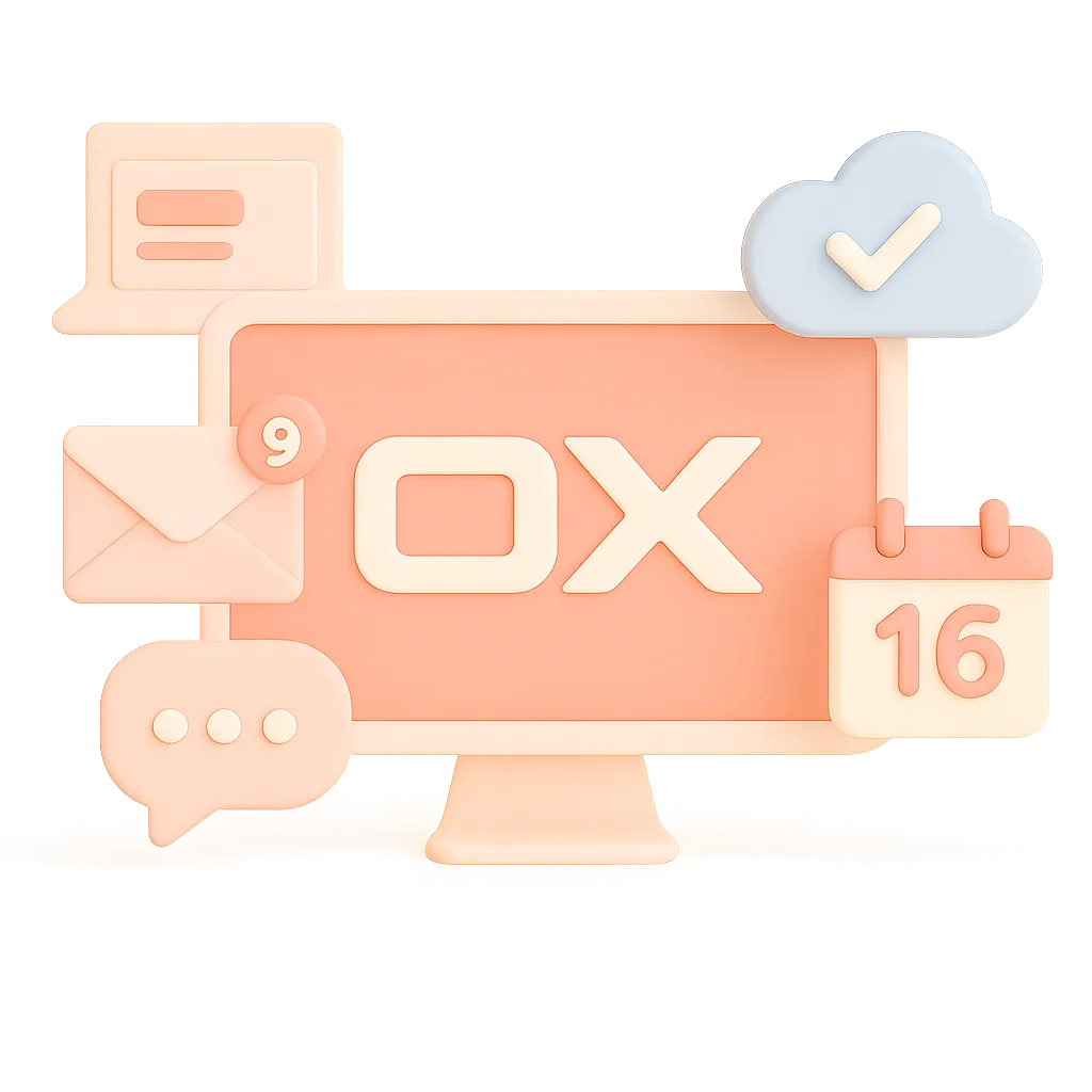 Professional Email & Apps illustration